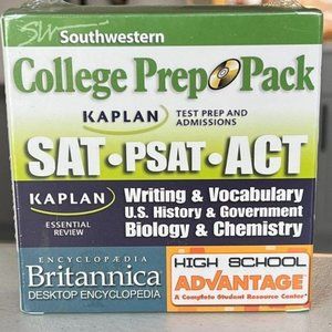 Kaplan College Prep Pack on CD Includes SAT PSAT ACT New in Box